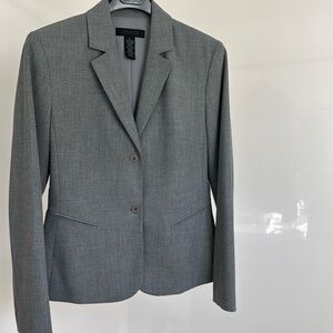 Light Grey Blazer, Size - S, Lined, Form Fitting, Like New, Color Light Grey